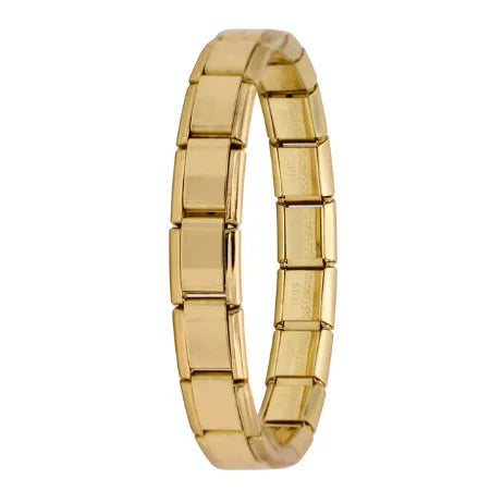 Pulsera Italiana Dorada Acero Inoxidable