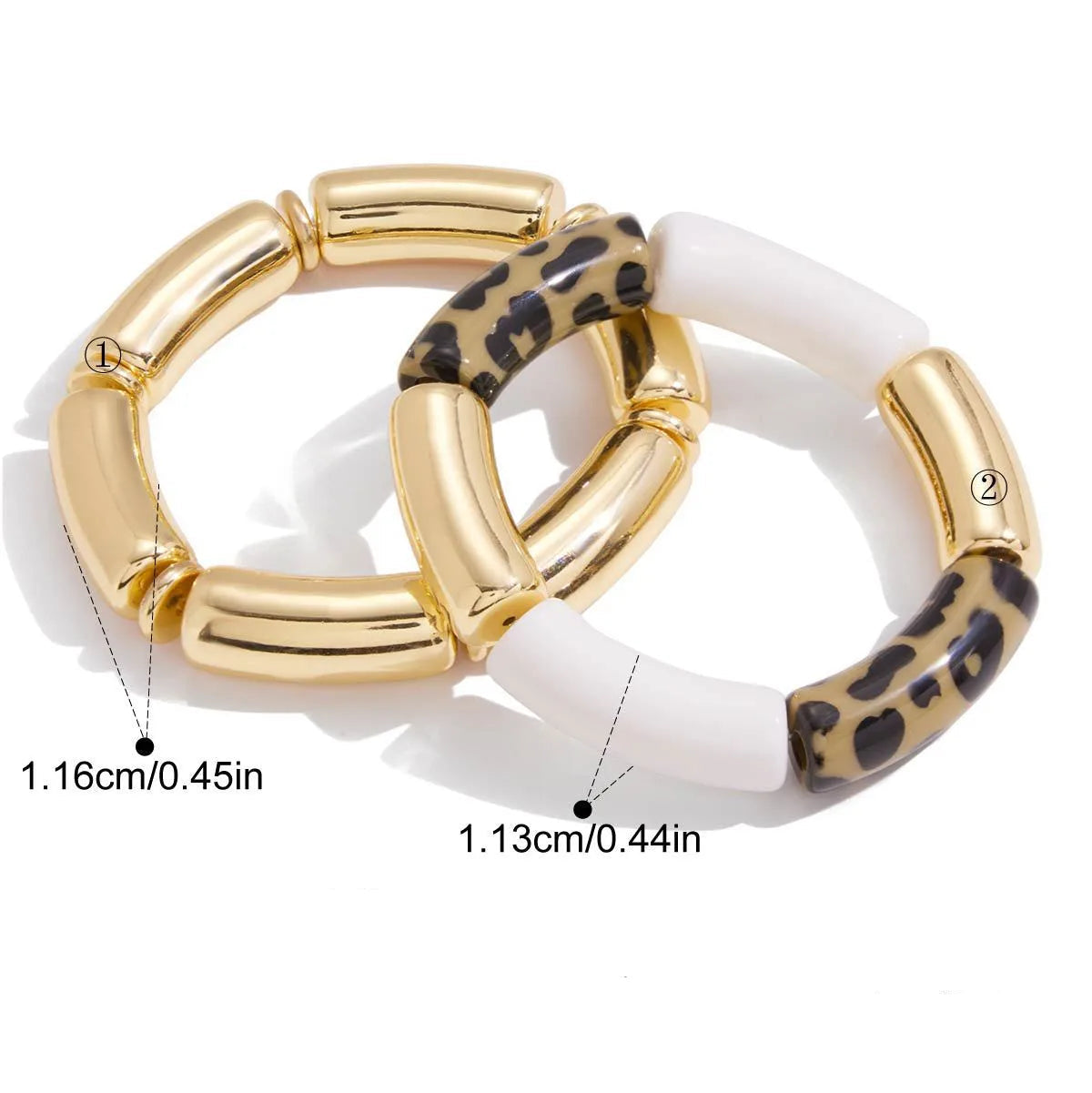 Pulseras Leopardo Resina Acero