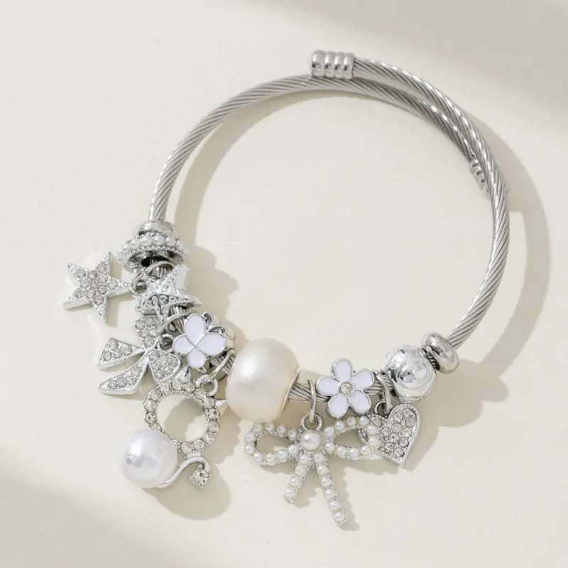 Pulsera Moño Mariposa Corazón Gato Aleación