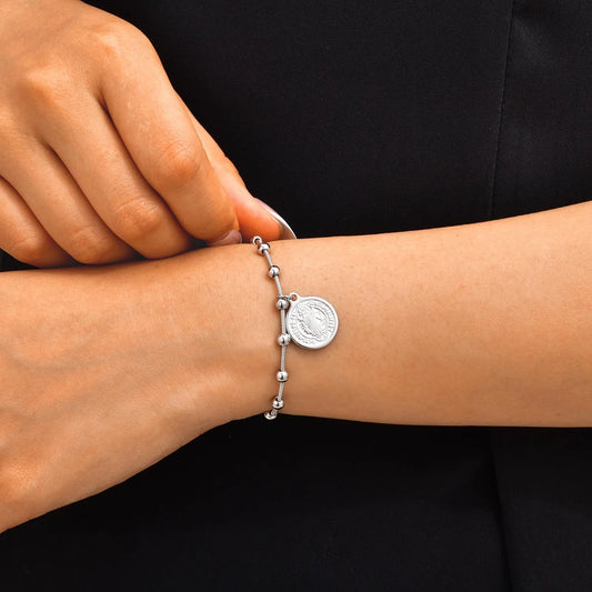 Pulsera Cruz San Benito Acero Inoxidable