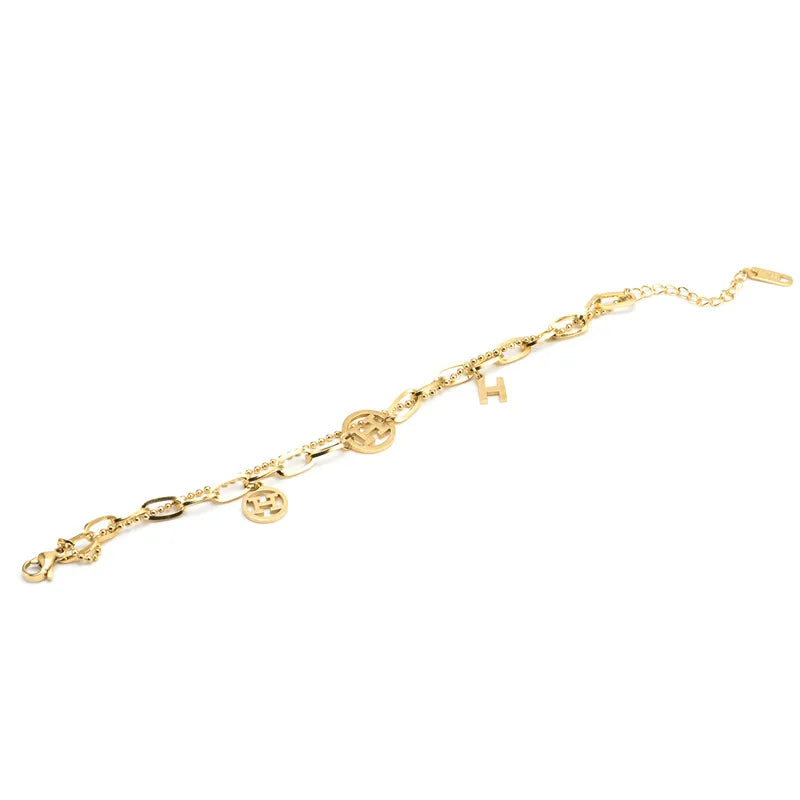 Pulsera H Doble Acero Inoxidable