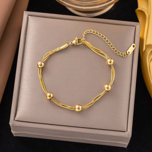 Pulsera Bolitas Acero Inoxidable