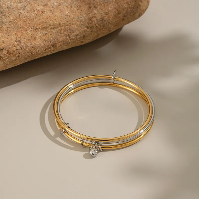 Pulseras Bicolor Acero Inoxidable