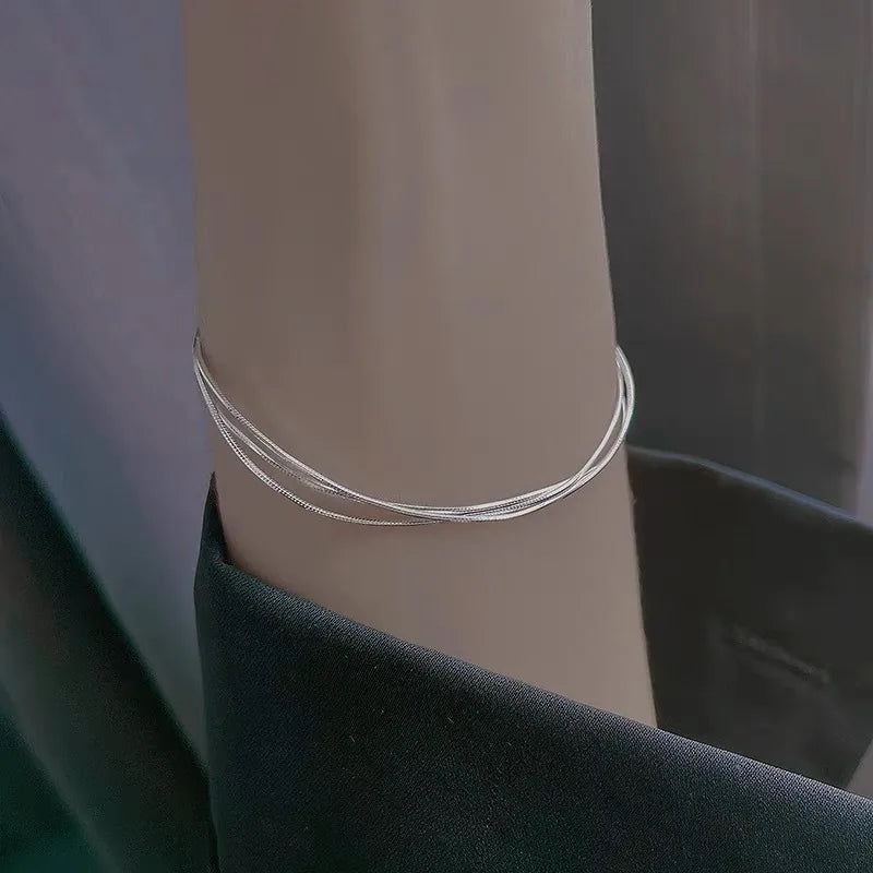 Pulsera Triple Plata 925