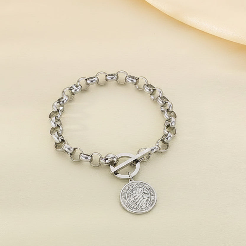 Pulsera San Benito Acero Inoxidable