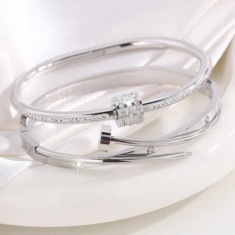 Set Pulseras Clavo Acero Inoxidable
