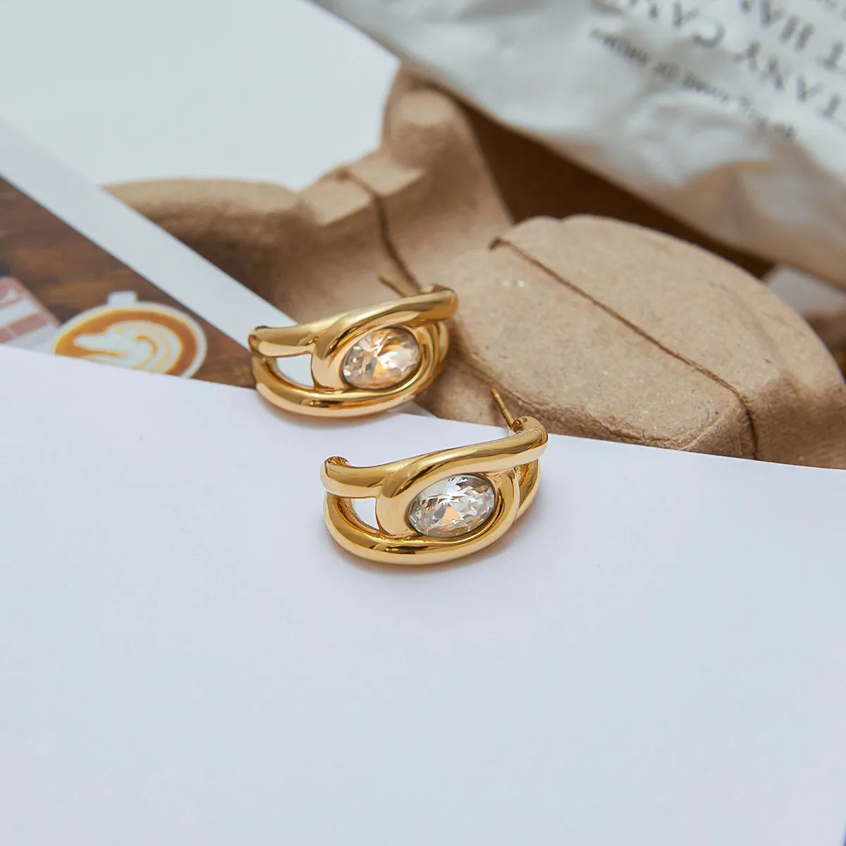 Aretes Dorados Acero Inoxidable