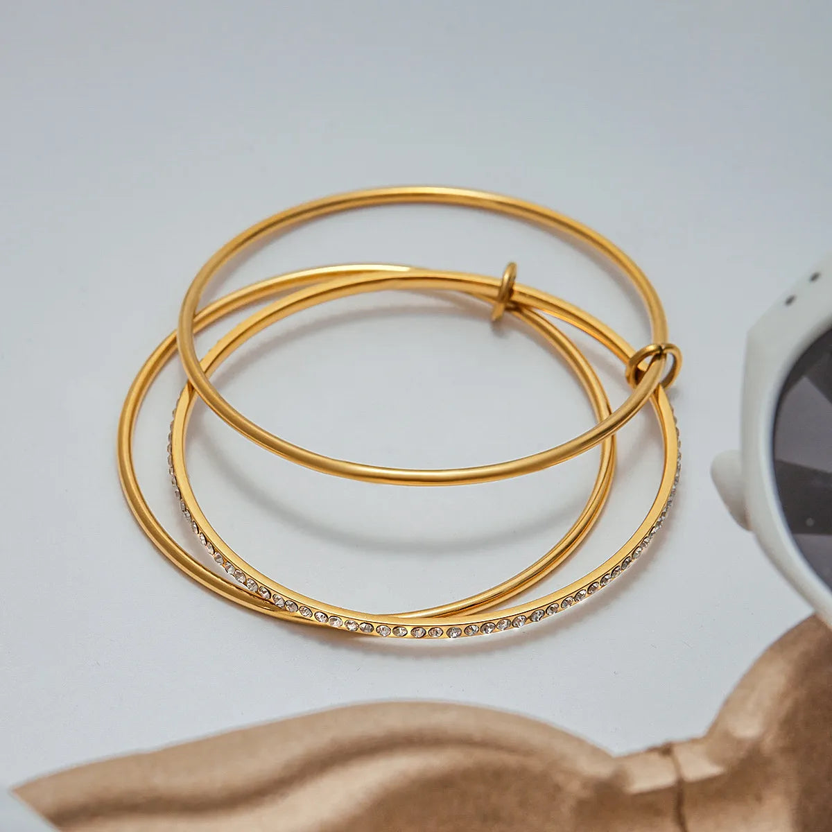 Pulsera Triple Dorada Acero Inoxidable