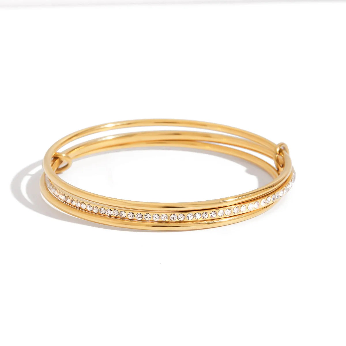 Pulsera Triple Dorada Acero Inoxidable