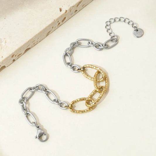 Pulsera Bicolor Acero Inoxidable