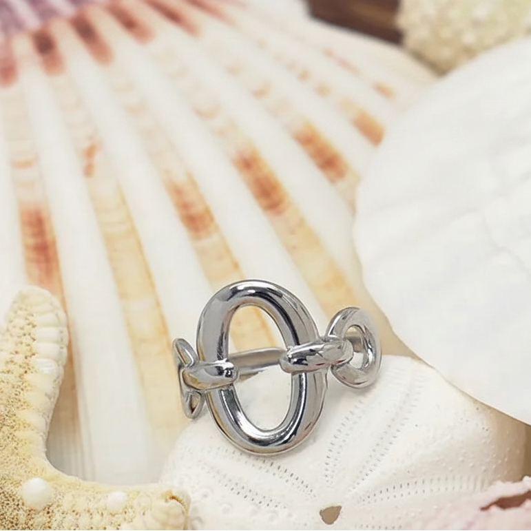 Anillo Ovalo Acero Inoxidable