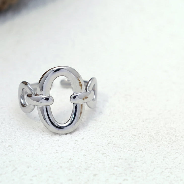 Anillo Ovalo Acero Inoxidable
