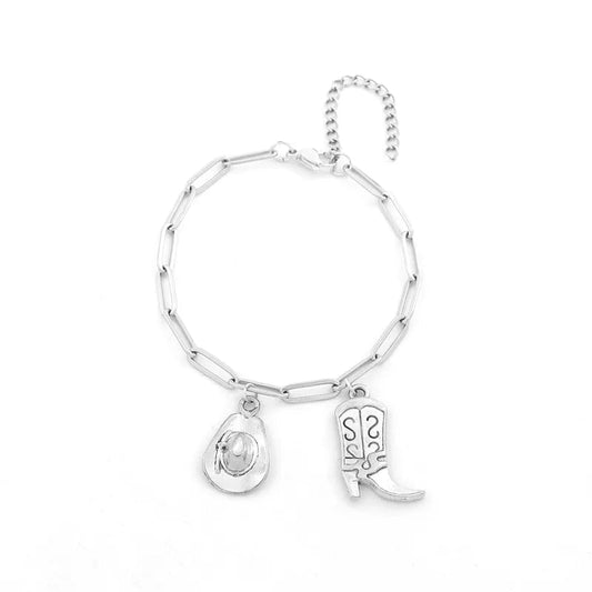 Pulsera Bota Sombrero Acero Inoxidable