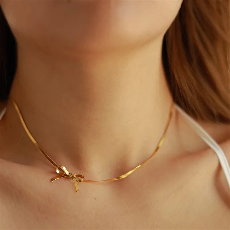 Collar Moño Acero Inoxidable