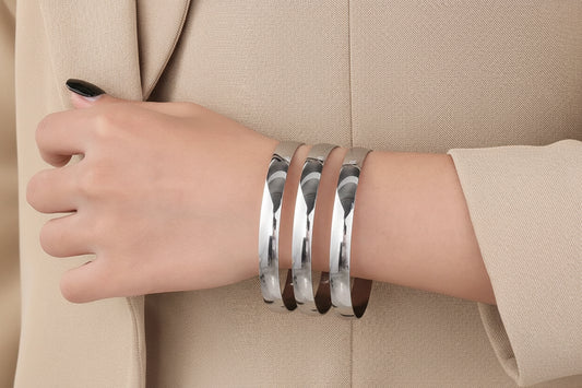 Set Tres Pulseras  Acero Inoxidable