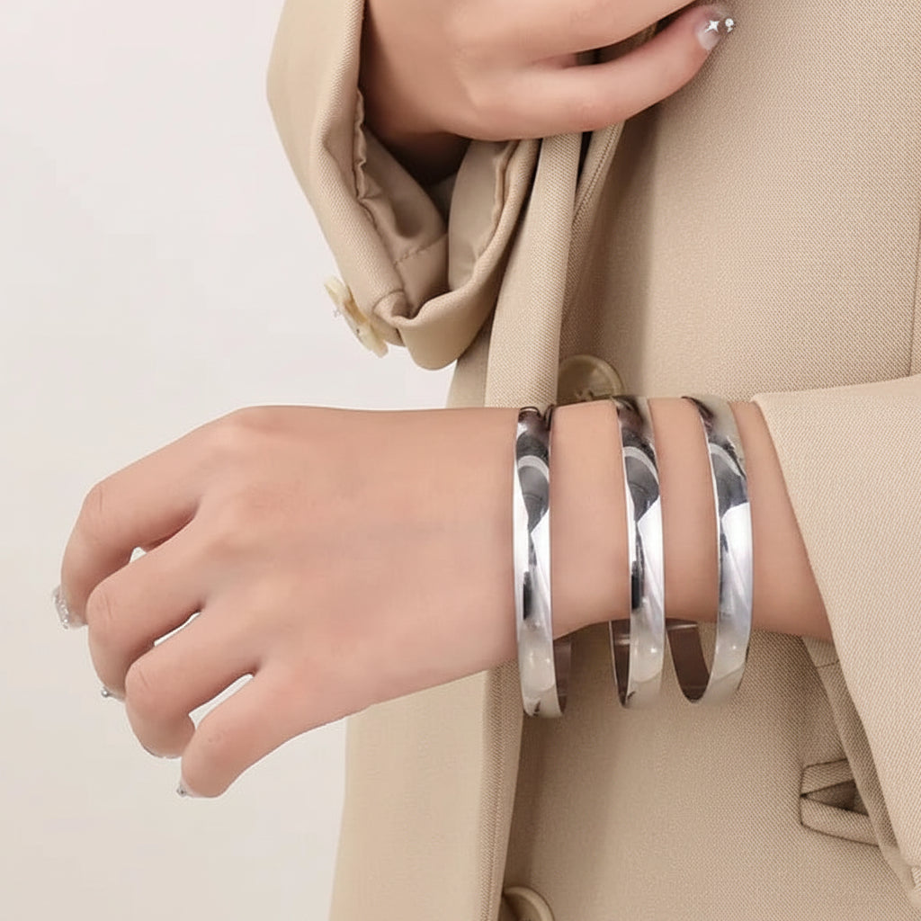 Set Tres Pulseras  Acero Inoxidable