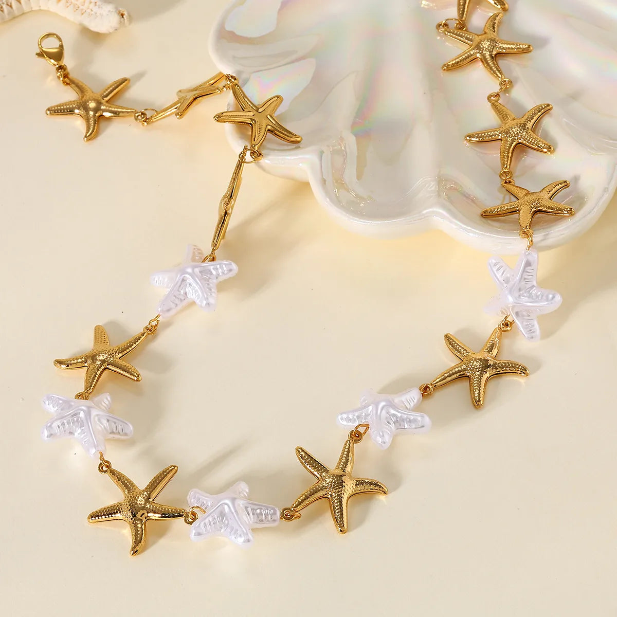 Collar Estrellas De Mar Acero Inoxidable