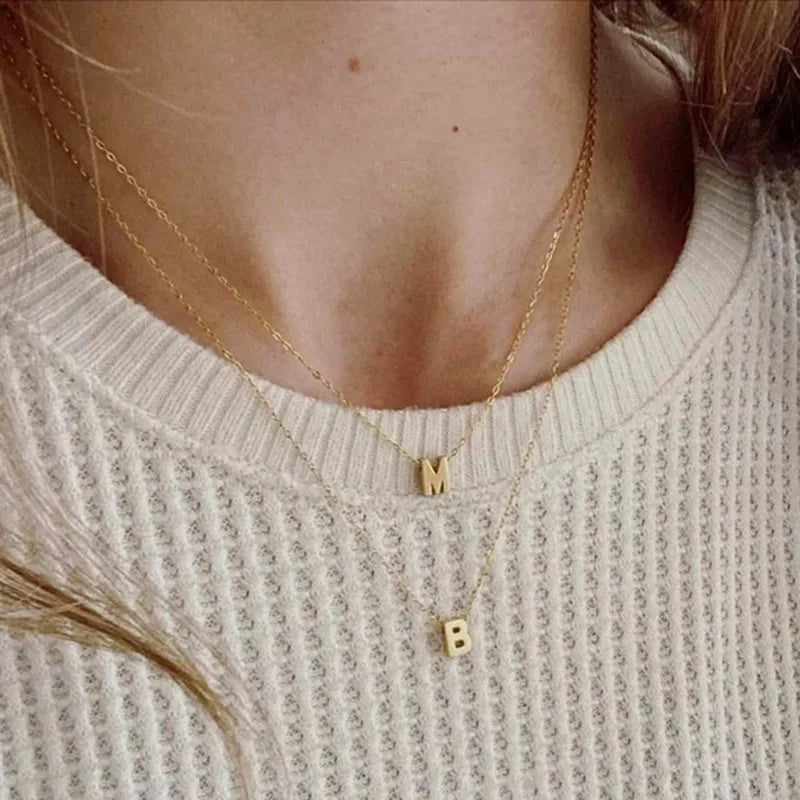 Collar Letra Acero Inoxidable