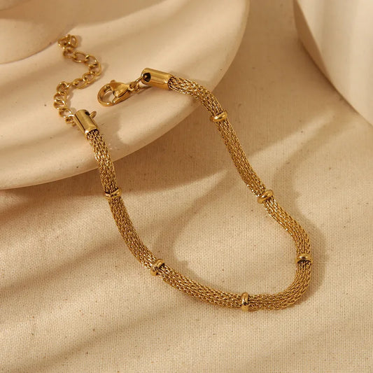 Pulsera Puntos Redondos Acero Inoxidable