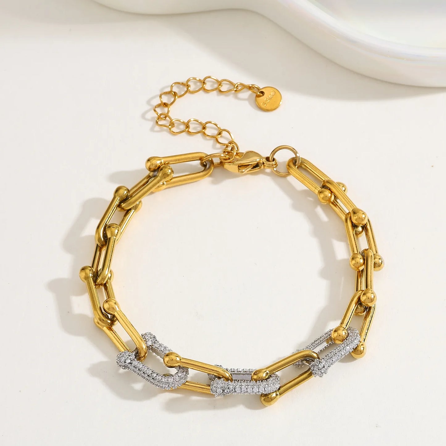 Pulsera Bicolor Acero Inoxidable