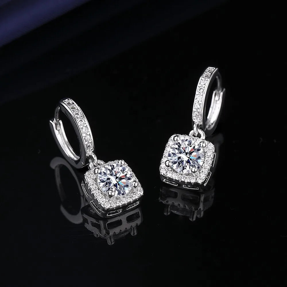 Aretes Circón Cuadrados