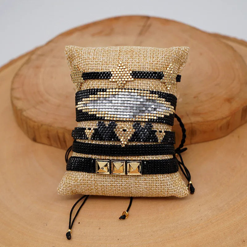 Pulsera Miyuki Corazón Estrellas Varias
