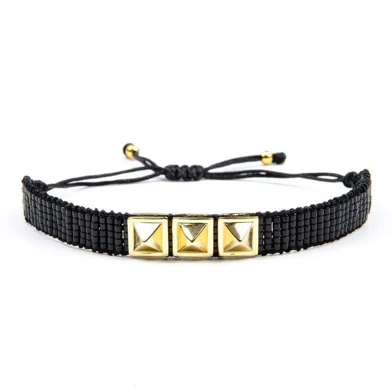 Pulsera Miyuki Corazón Estrellas Varias