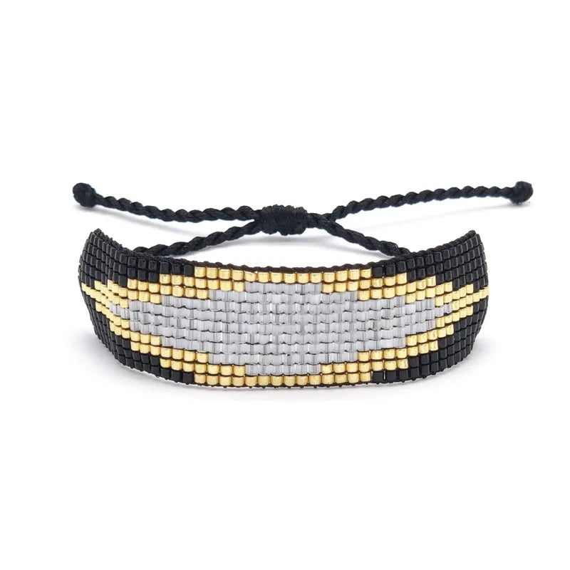 Pulsera Miyuki Corazón Estrellas Varias