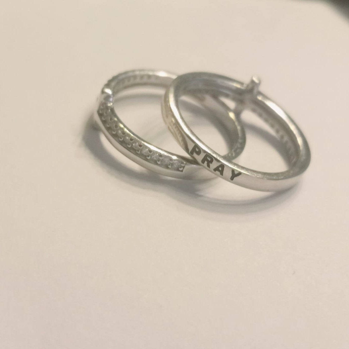 Anillo Cruz Elegante Plata Esterlina