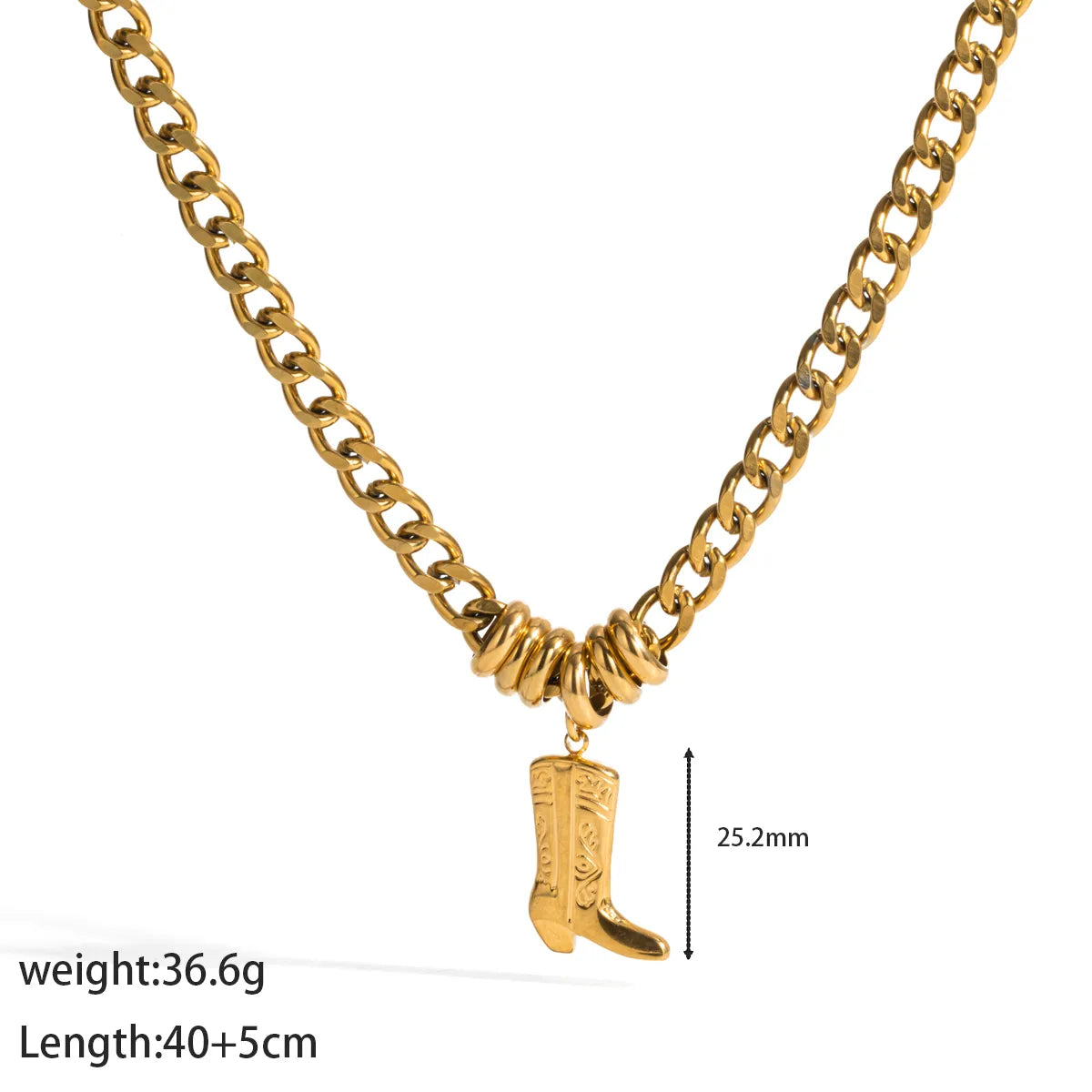 Collar Bota Acero Inoxidable