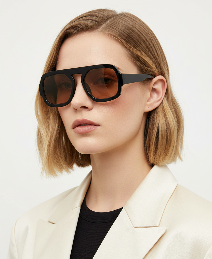 Gafas Cuadradas Marco Negro