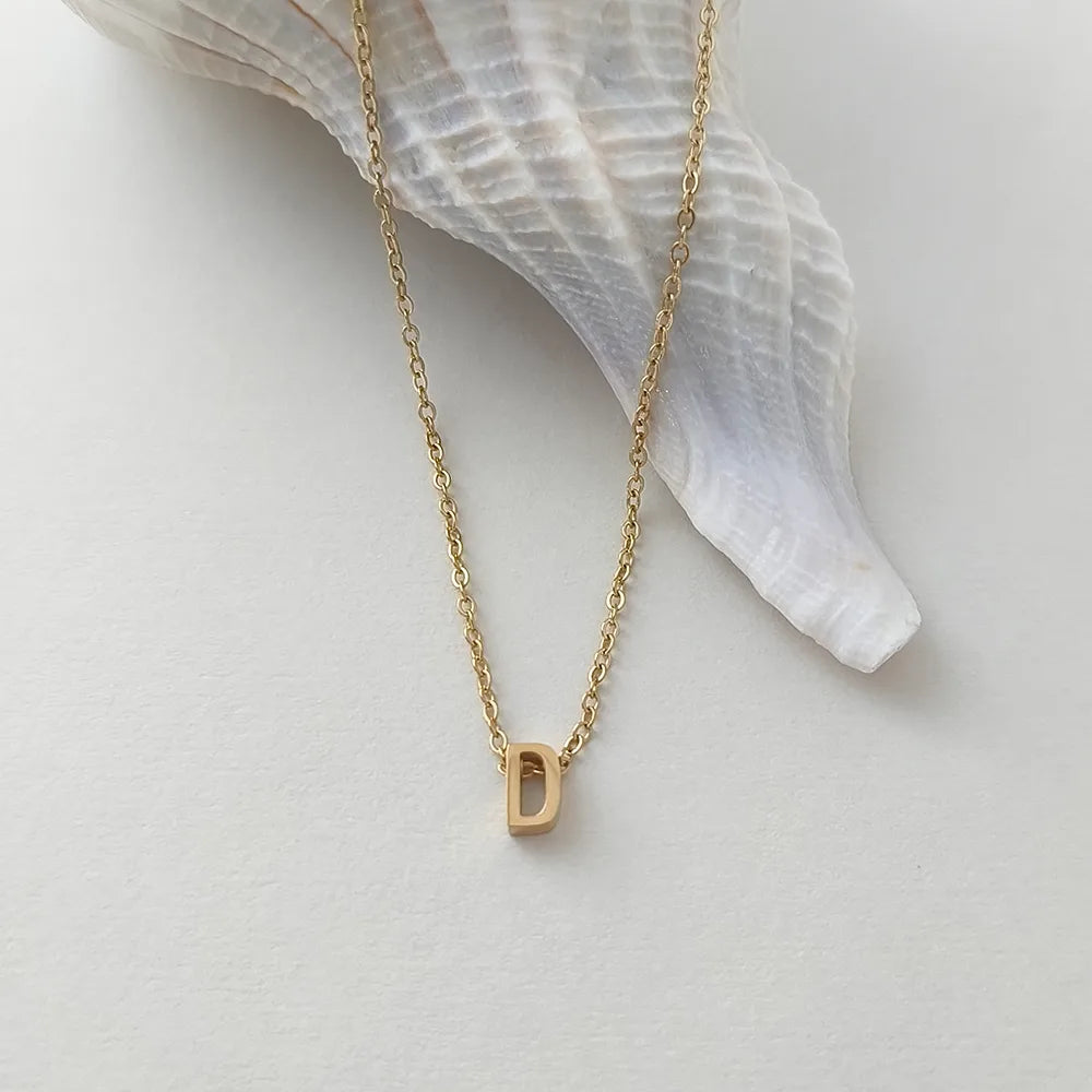 Collar Letra Acero Inoxidable