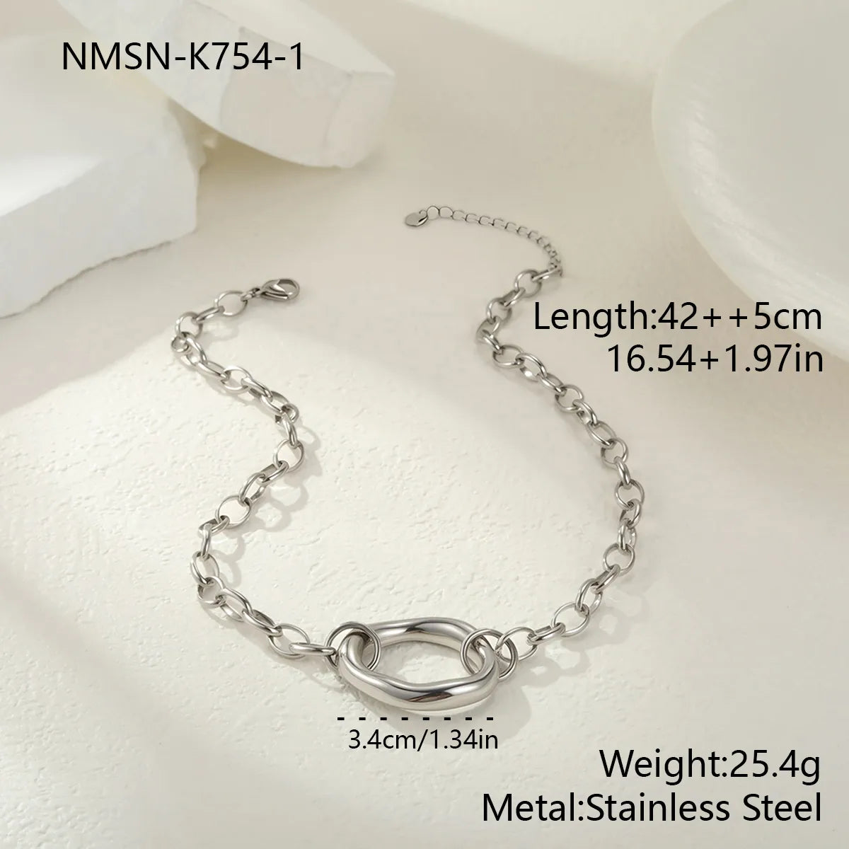 Collar Ovalado Acero Inoxidable