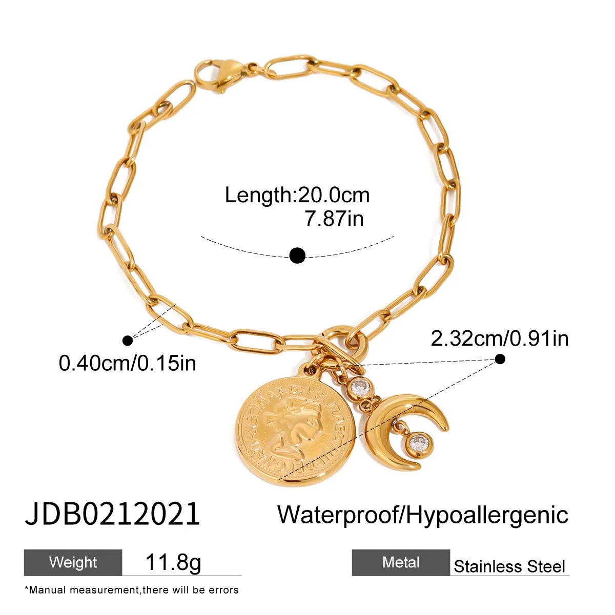 Pulsera Luna Acero Inoxidable