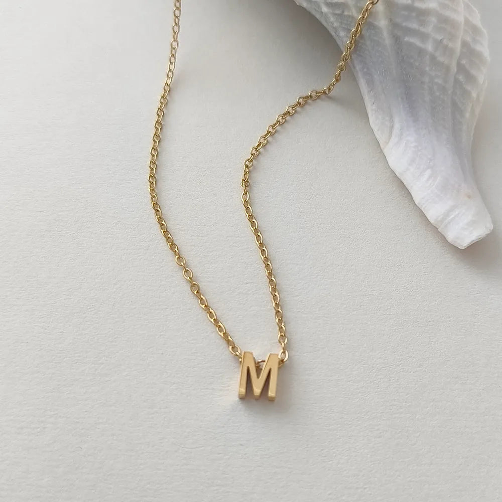 Collar Letra Acero Inoxidable