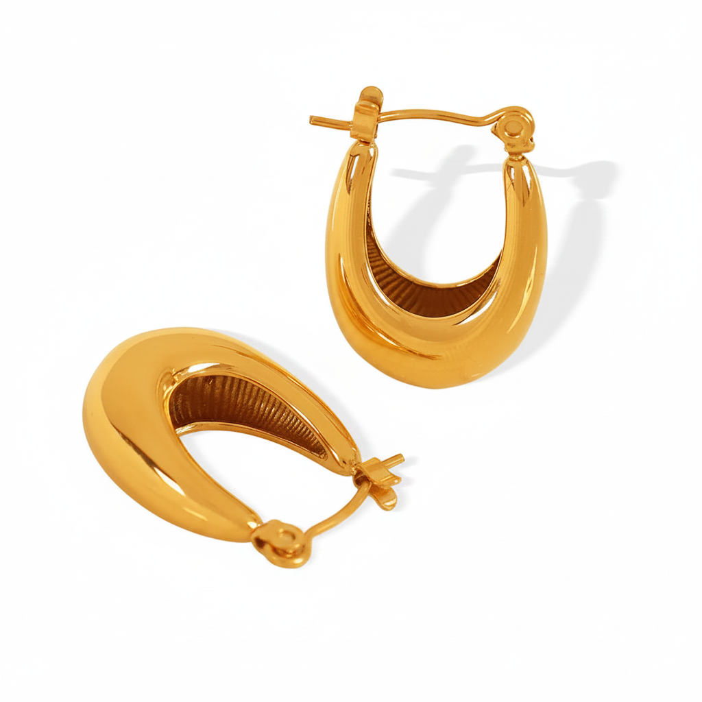 Aretes Dorados Acero Inoxidable