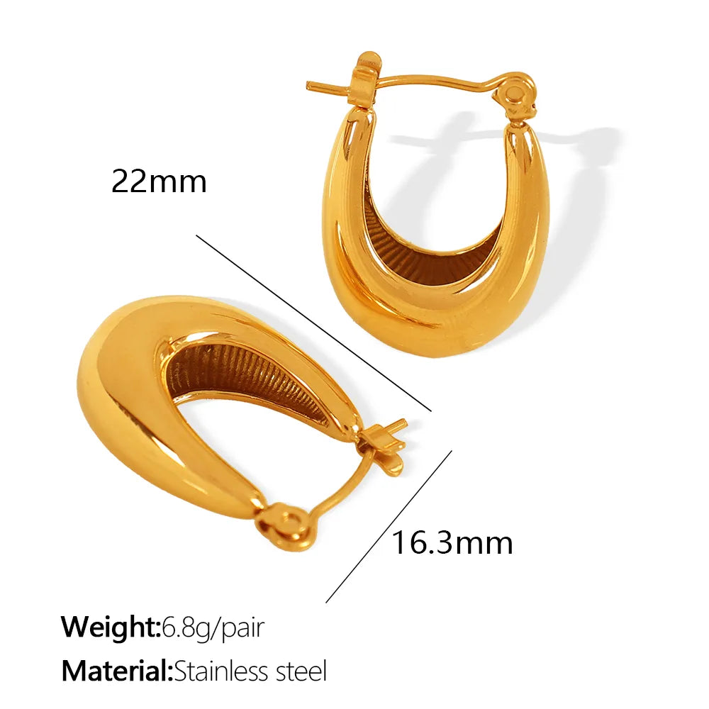 Aretes Dorados Acero Inoxidable