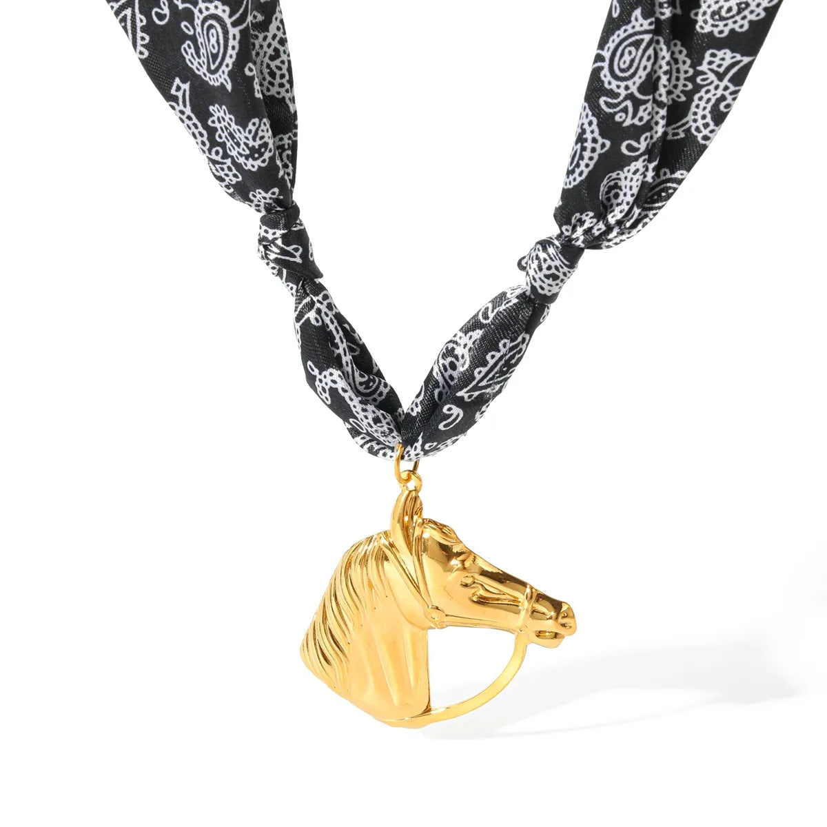 Collar Caballo Tela Acero Inoxidable