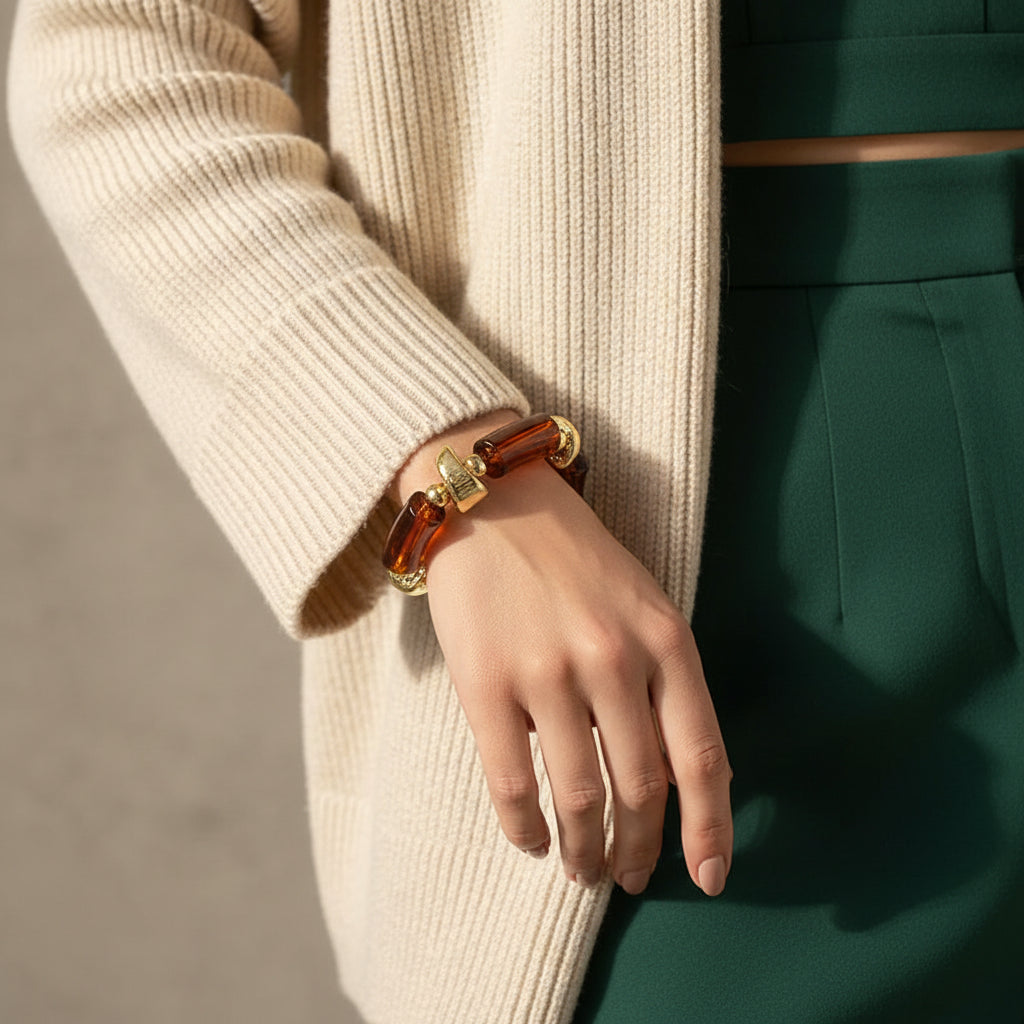 Pulsera Acrílico Exagerada Elástica