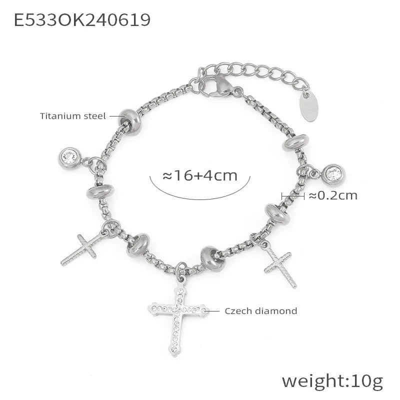 Pulsera Cruz Acero Inoxidable