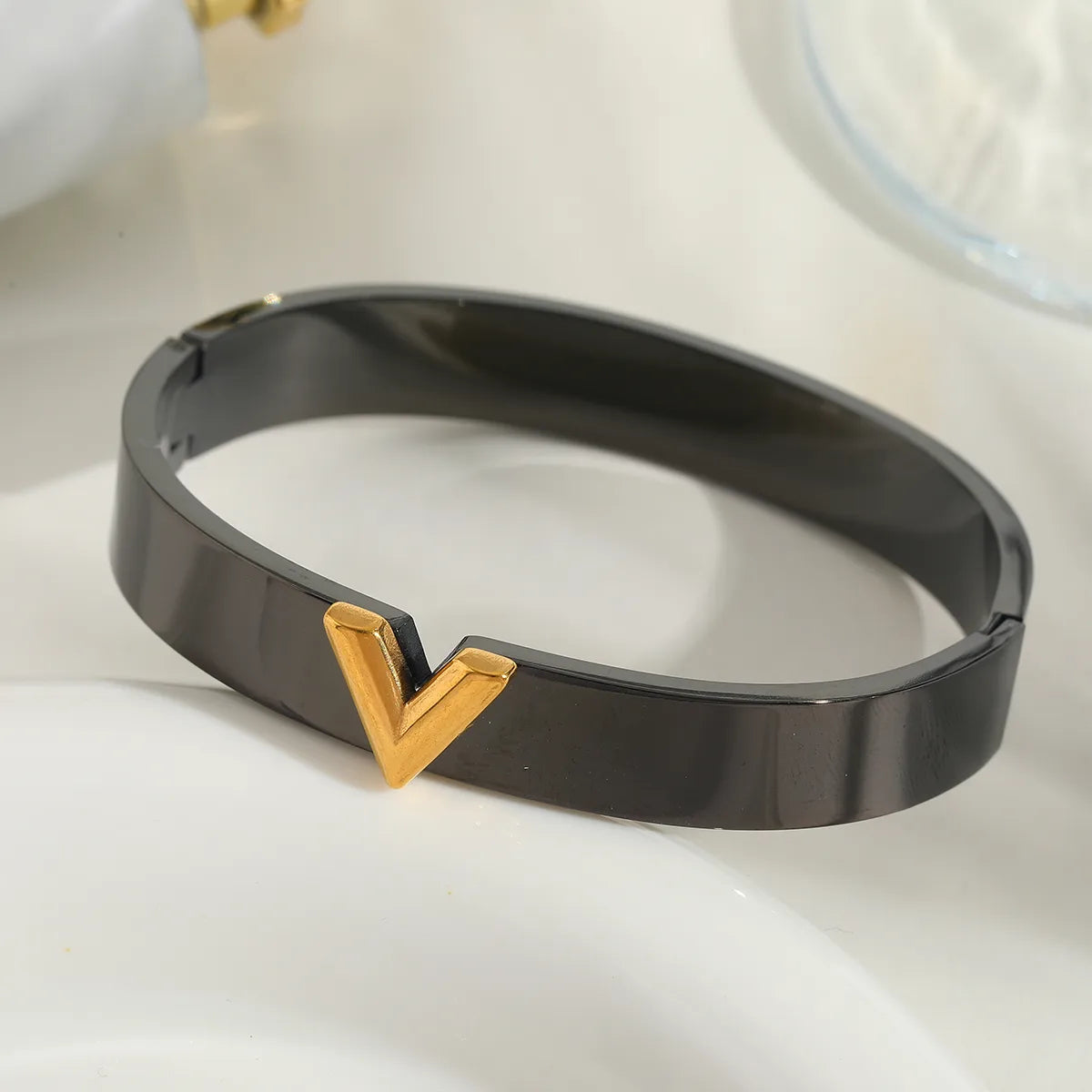 Pulsera Vintage Negra Acero Inoxidable