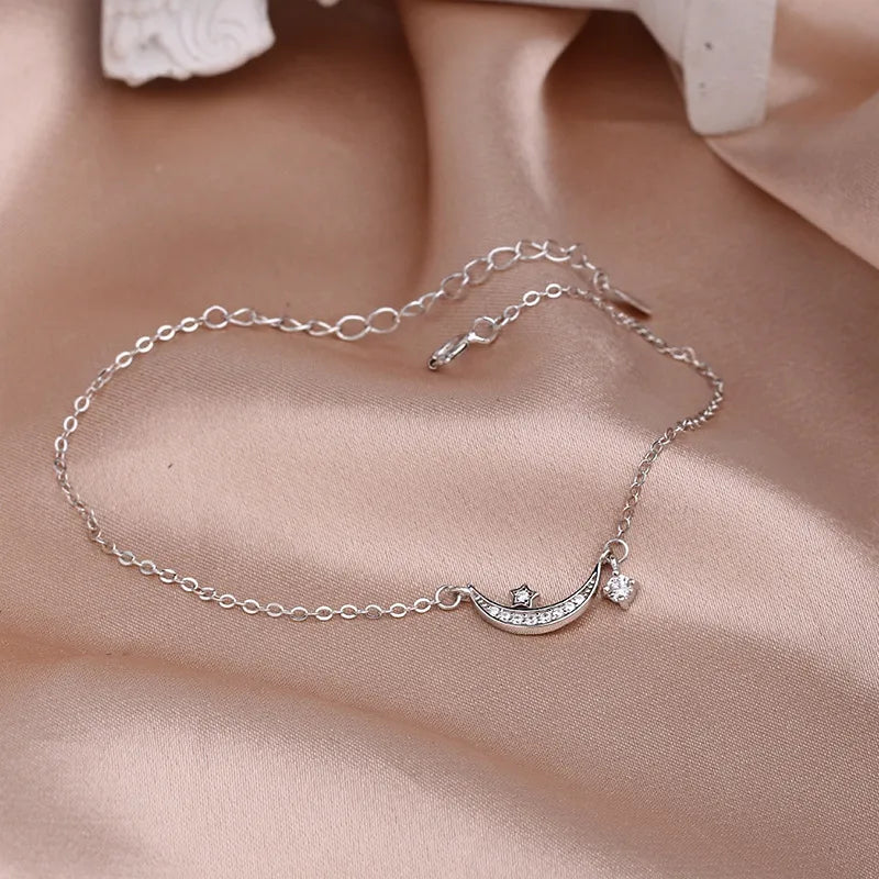 Pulsera Estrella Luna Plata 925