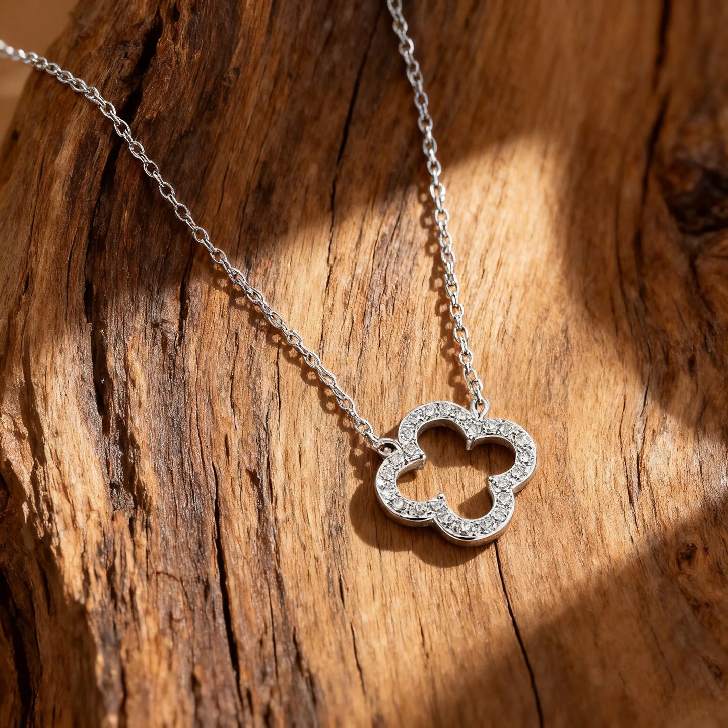 Collar Trébol Plata 925
