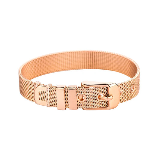 Pulsera Correa Malla Oro Rosado