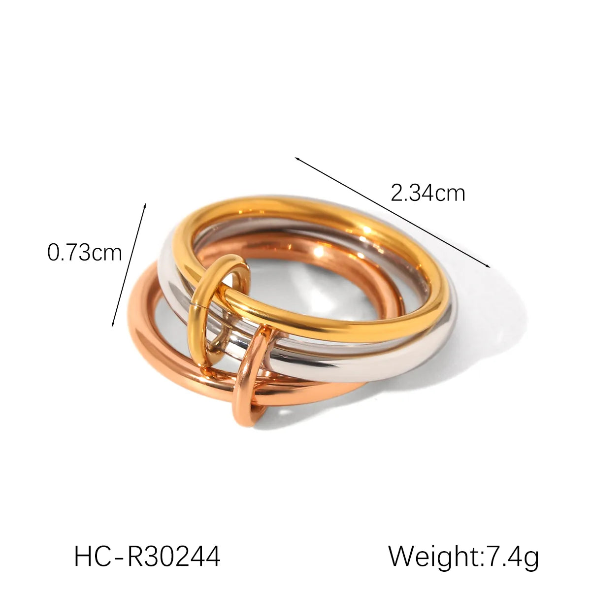 Anillo Triple Acero Inoxidable