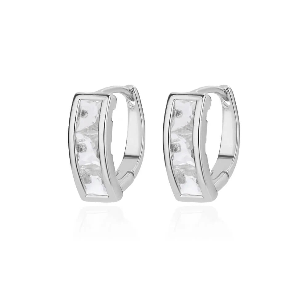 Aretes Circón Cuadrado Cobre