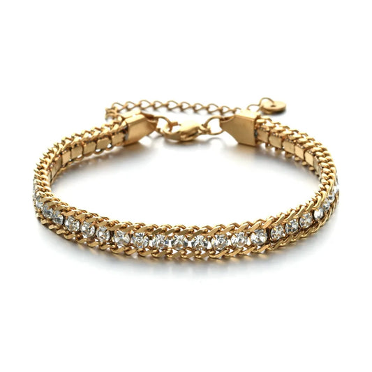 Pulsera Elegante Brillante Acero Inoxidable