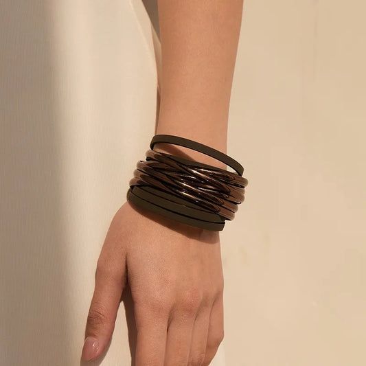 Brazalete Bohemio Cuero Artificial