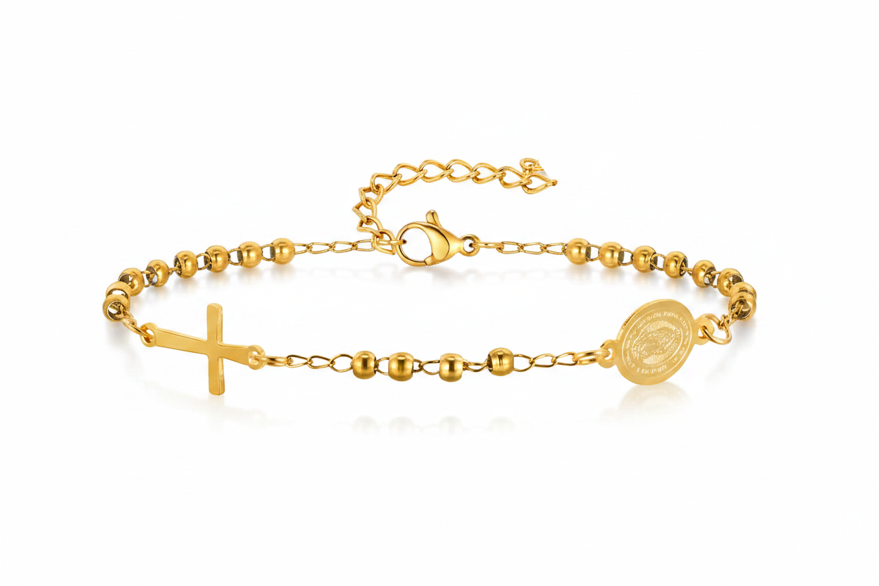 Pulsera Virgen María Acero Inoxidable