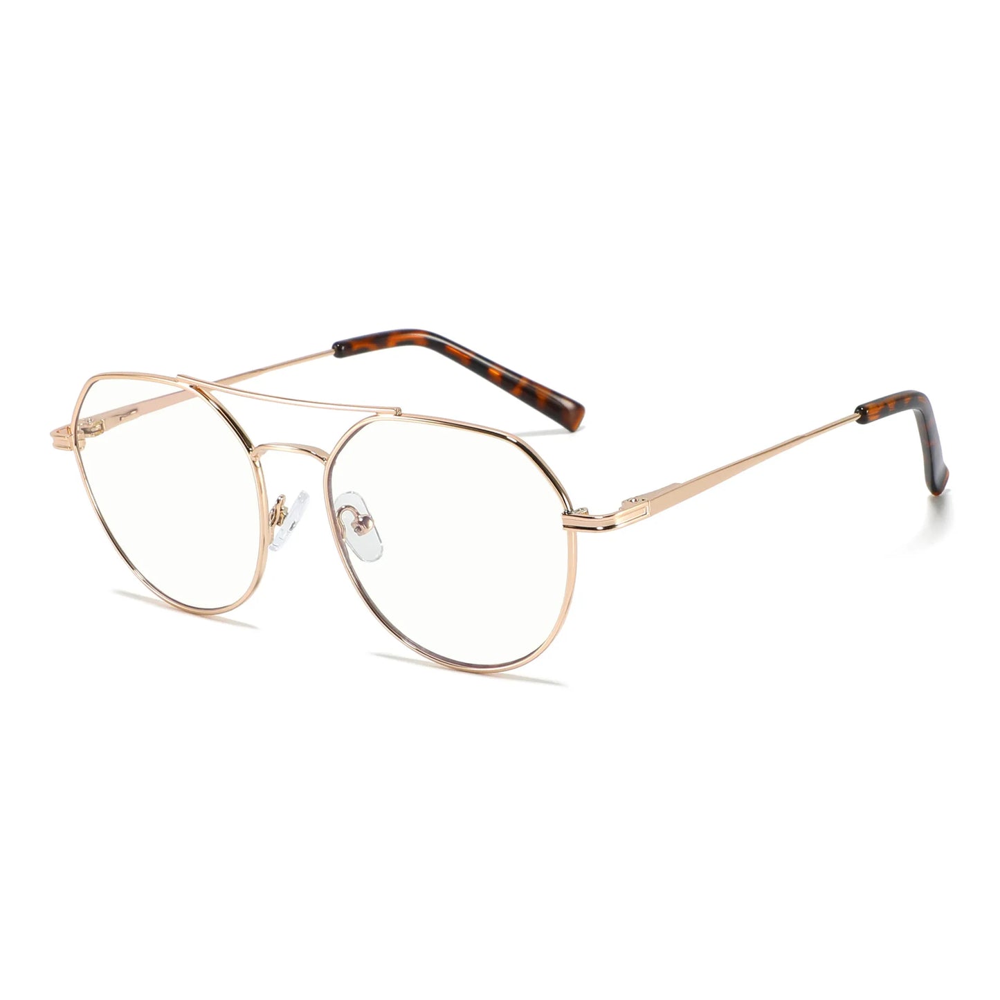 Gafas Metal Dorado Anti Luz Azul